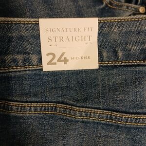 Lane Bryant Signature Fit Mid-Rise Straight Jeans - Blue